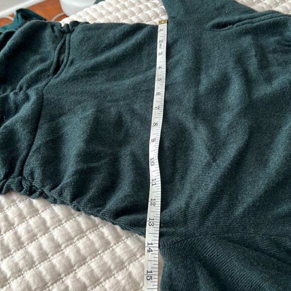 Walter Baker Dress Womens Size Small Green Gloriana Asymmetric Cut Out Ruched - Picture 6 of 8